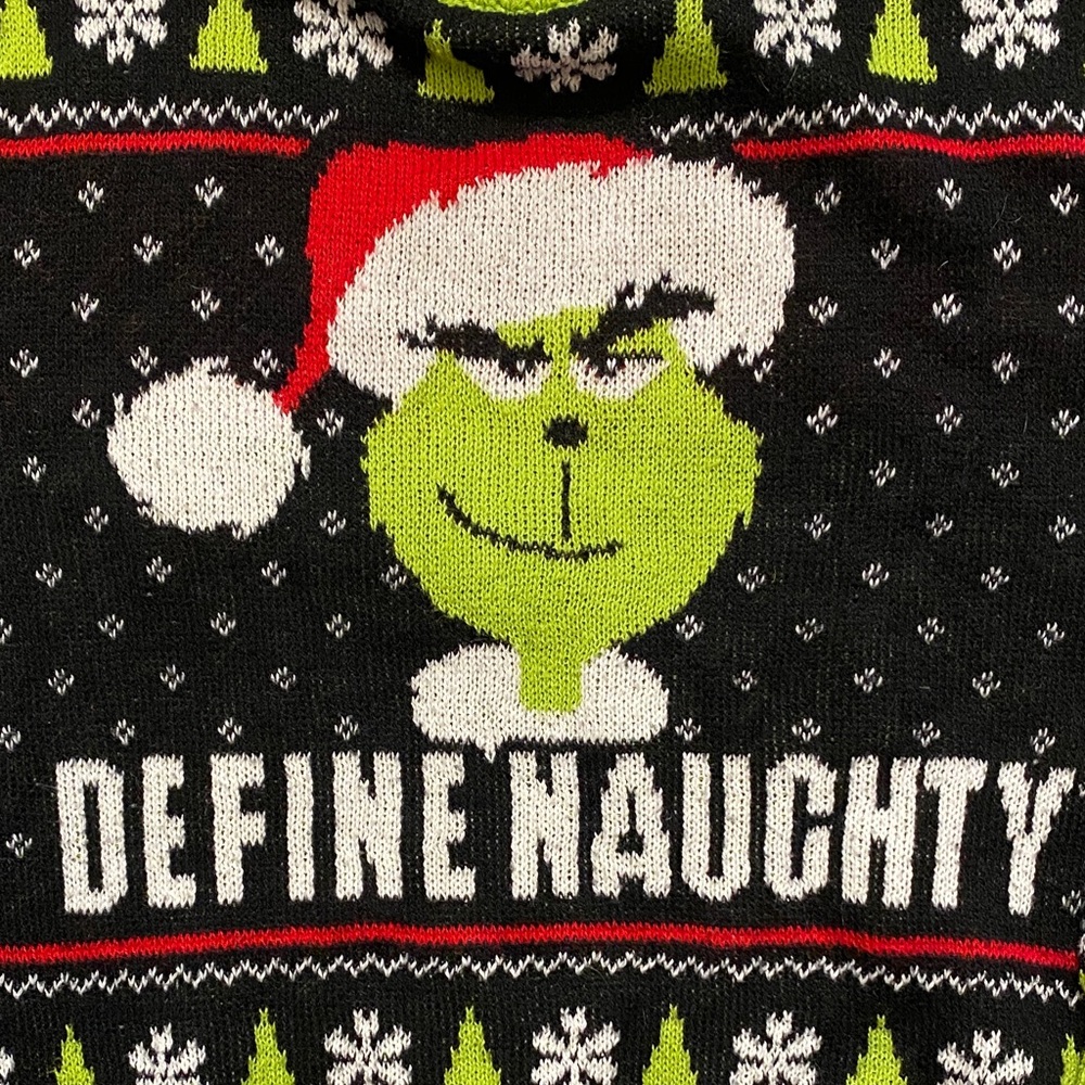 Toddler Boys The Grinch “Define Naughty” Christmas Sweater - Size 5T - Picture 3 of 4